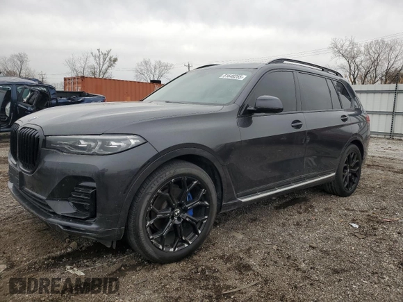 2019 BMW X7 xDrive40i with VIN 5UXCW2C53KL087066, listed as a Copart auction lot 51648255 with 103,436 mi miles and Clean Title. Bid and sale history available at carsss.com. Image 1.