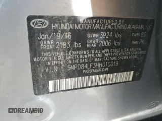 2017 Hyundai Elantra SE with VIN 5NPD84LF3HH010019, listed as a Copart auction lot 54347325 with 74,859 mi miles and Salvage Title. Bid and sale history available at DreamBid. Image 13.