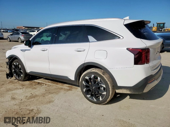 2025 Kia Sorento EX z VIN 5XYRH4JF8SG351780, wystawiony jako Copart lot #52129535 z przebiegiem 1 303 mil mil oraz Szkoda całkowita • Salvage title. Historia ofert i sprzedaży dostępna na DreamBid. Obrazek 2.