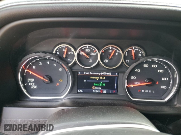 2021 Chevrolet Silverado 1500 LTZ with VIN 3GCUYGED2MG400206, listed as a Copart auction lot 44011685 with 52,249 mi miles and Salvage Title. Bid and sale history available at DreamBid. Image 9.