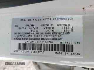 2014 Mazda 3 S Touring with VIN JM1BM1L33E1185784, listed as a Copart auction lot 53609135 with 67,043 mi miles and Clean Title. Bid and sale history available at DreamBid. Image 12.