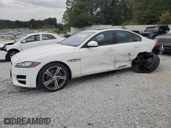 2018 Jaguar XF 25t R-Sport with VIN SAJBL4FX7JCY55677, listed as a Copart auction lot 74471414 with 36,132 mi miles and Salvage Title. Bid and sale history available at carsss.com. Image 1.