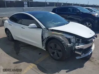2023 Tesla Model 3 with VIN 5YJ3E1EA6PF405491, listed as a IAAI auction lot 41851797 with 47,581 mi miles. Bid and sale history available at carsss.com. Image 1.