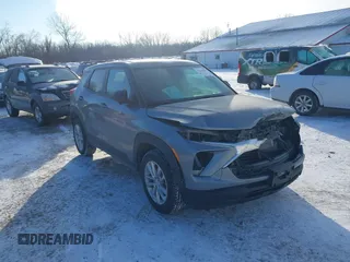 2024 Chevrolet TrailBlazer LS with VIN KL79MMS21RB101046, listed as a IAAI auction lot 41236080 with 13,572 mi miles. Bid and sale history available at carsss.com. Image 1.