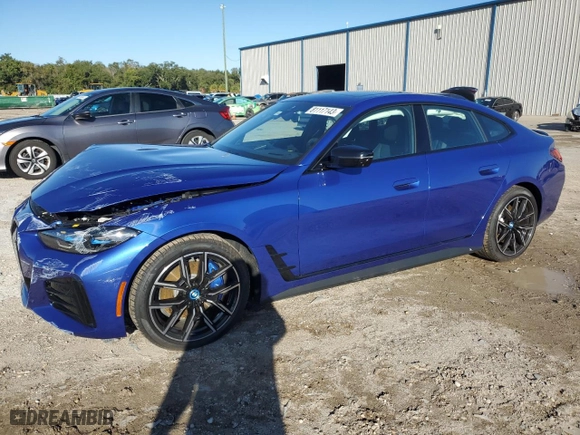 2023 BMW i4 eDrive40 with VIN WBY73AW08PFR25134, listed as a Copart auction lot 81117143 with 2,544 mi miles. Bid and sale history available at carsss.com. Image 1.