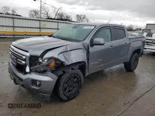 2018 GMC Canyon 2WD SLE with VIN 1GTG5CEN5J1216265, listed as a Copart auction lot 81245954 with 77,464 mi miles and Salvage Title. Bid and sale history available at carsss.com. Image 1.