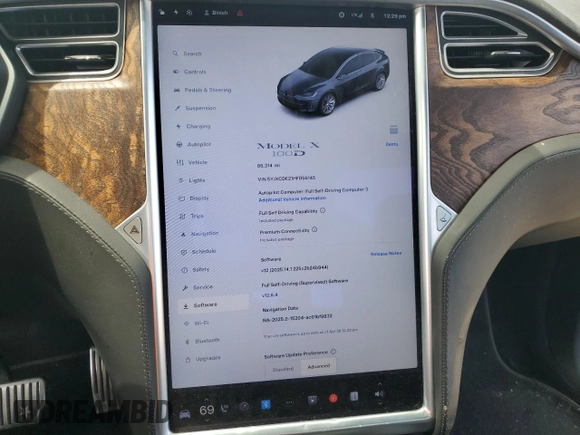 2017 Tesla Model X 90D z VIN 5YJXCDE21HF056145, wystawiony jako Copart lot #55128995 z przebiegiem 86 314 mil mil oraz Szkody całkowita. Historia ofert i sprzedaży dostępna na DreamBid. Obrazek 9.