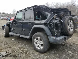 2019 Jeep Wrangler Unlimited Sport with VIN 1C4HJXDG4KW538961, listed as a Copart auction lot 44018655 with 53,478 mi miles and Salvage Title. Bid and sale history available at carsss.com. Image 2.