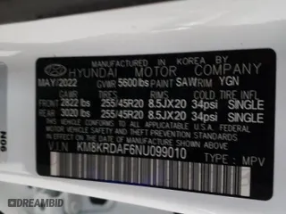 2022 Hyundai IONIQ 5 Limited with VIN KM8KRDAF6NU099010, listed as a Copart auction lot 47958093 with 8,626 mi miles. Bid and sale history available at carsss.com. Image 13.