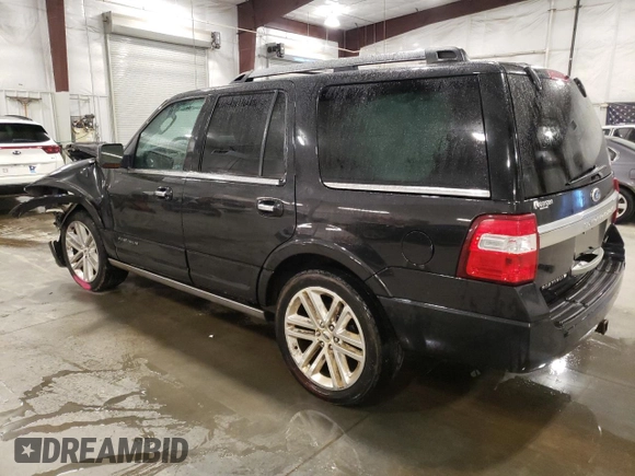 2015 Ford Expedition Platinum with VIN 1FMJU1MT5FEF18003, listed as a Copart auction lot 50179905 with 127,758 mi miles and Salvage title. Bid and sale history available at DreamBid. Image 2.