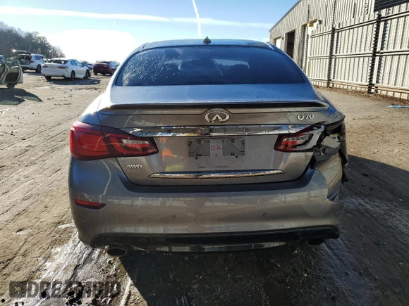 2019 Infiniti Q70 Luxe with VIN JN1BY1AR7KM580088, listed as a Copart auction lot 41612865 with 101,134 mi miles and Salvage title. Bid and sale history available at DreamBid. Image 6.