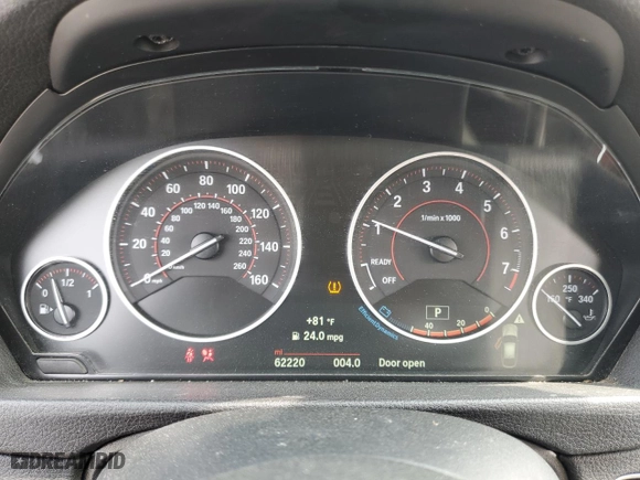 2016 BMW 3 Series Gran Turismo 328i xDrive with VIN WBA8Z5C56GG501485, listed as a Copart auction lot 51331903 with 62,220 mi miles. Bid and sale history available at carsss.com. Image 9.