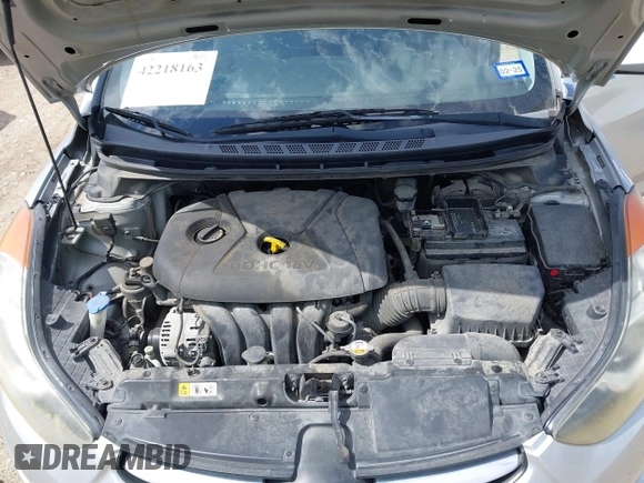 2013 Hyundai Elantra Limited with VIN 5NPDH4AE6DH392129, listed as a IAAI auction lot 42218163 with 185,124 mi miles and . Bid and sale history available at DreamBid. Image 10.