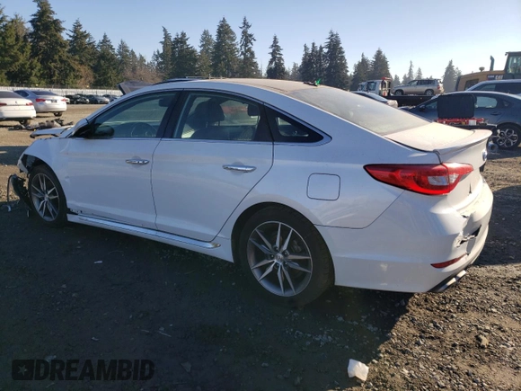 2015 Hyundai Sonata Sport with VIN 5NPE34AB5FH043748, listed as a Copart auction lot 42813165 with 91,769 mi miles and Salvage Title. Bid and sale history available at carsss.com. Image 2.