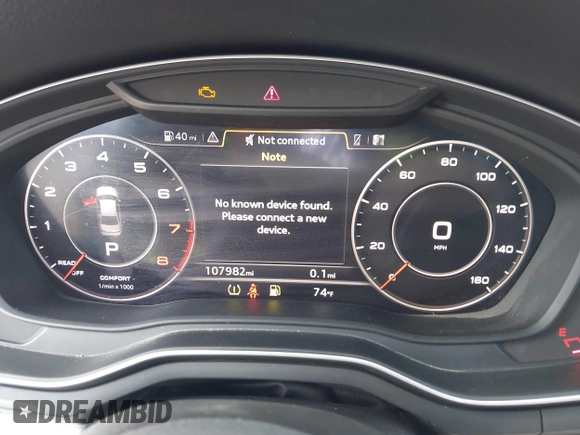 2018 Audi A4 Premium z VIN WAUDNAF47JN017558, wystawiony jako IAAI lot #42233399 z przebiegiem 107 982 mil mil oraz . Historia ofert i sprzedaży dostępna na DreamBid. Obrazek 7.