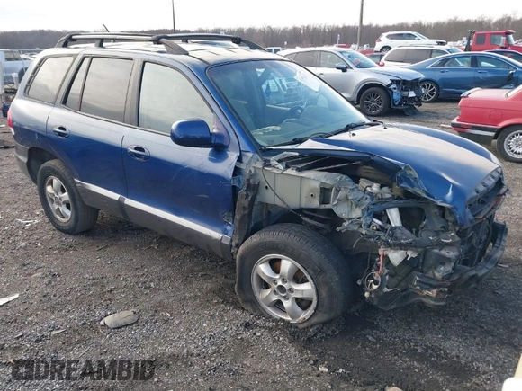 2006 Hyundai Santa Fe GLS with VIN KM8SC13D76U100145, listed as a IAAI auction lot 41093265 with 164,028 mi miles. Bid and sale history available at carsss.com. Image 1.
