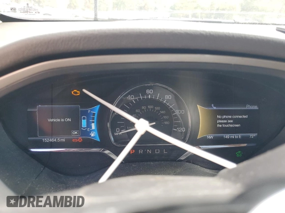 2016 Lincoln MKZ Hybrid with VIN 3LN6L2LU2GR631799, listed as a Copart auction lot 78121914 with 152,464 mi miles and Salvage Title. Bid and sale history available at DreamBid. Image 9.
