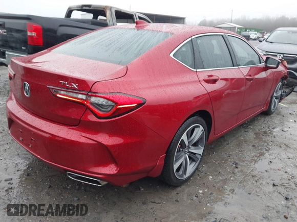 2021 Acura TLX w/Advance Package with VIN 19UUB5F66MA011980, listed as a IAAI auction lot 41570965 with 16,461 mi miles. Bid and sale history available at carsss.com. Image 4.