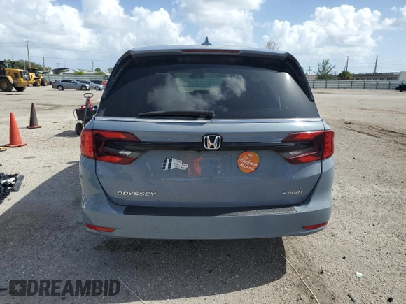 2023 Honda Odyssey Sport with VIN 5FNRL6H71PB068791, listed as a Copart auction lot 77479764 with 15,667 mi miles and Salvage Title. Bid and sale history available at carsss.com. Image 6.