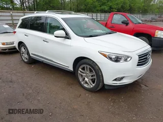 2013 Infiniti JX35 with VIN 5N1AL0MM2DC330361, listed as a IAAI auction lot 42072538 with 183,624 mi miles. Bid and sale history available at carsss.com. Image 1.