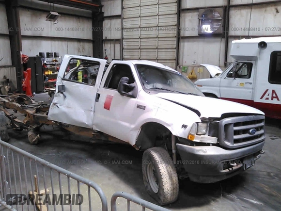 2003 Ford F-350 XL with VIN 1FTSW31SX3EC28622, listed as a IAAI auction lot 14468410 with 171,000 mi miles and . Bid and sale history available at DreamBid. Image 1.