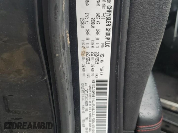 2012 Dodge Durango R/T with VIN 1C4SDJCT2CC104470, listed as a Copart auction lot 58360745 with 134,361 mi miles and Salvage title. Bid and sale history available at DreamBid. Image 13.