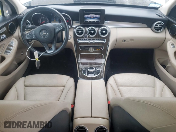 2017 Mercedes-Benz C 300 with VIN 55SWF4KB0HU188268, listed as a Copart auction lot 51310845 with 126,739 mi miles and Salvage Title. Bid and sale history available at DreamBid. Image 8.