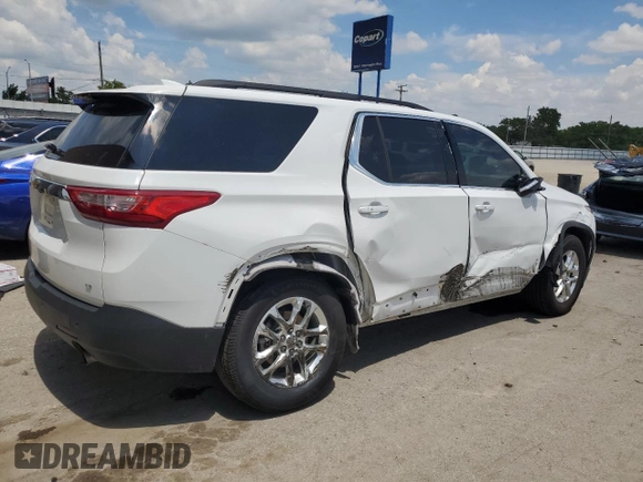2020 Chevrolet Traverse LT Cloth with VIN 1GNERGKW1LJ129764, listed as a Copart auction lot 58945085 with 90,043 mi miles and Salvage title. Bid and sale history available at DreamBid. Image 3.
