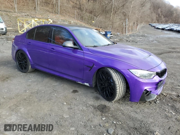 2016 BMW M3 with VIN WBS8M9C56G5D30124, listed as a Copart auction lot 46310114 with 83,068 mi miles. Bid and sale history available at carsss.com. Image 4.
