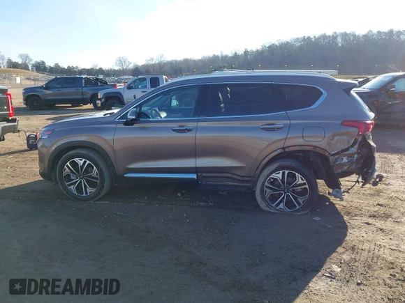 2019 Hyundai Santa Fe Ultimate with VIN 5NMS53AA3KH026730, listed as a IAAI auction lot 41432797 with 23,573 mi miles. Bid and sale history available at carsss.com. Image 14.