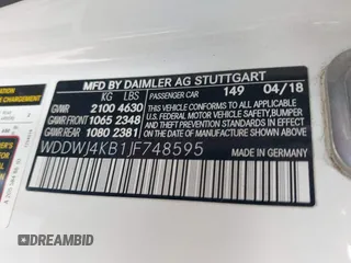 2018 Mercedes-Benz C 300 с VIN WDDWJ4KB1JF748595, выставлен на аукционе IAAI как лот 40413383 с пробегом 58 112 миль миль и . История ставок и продаж доступна на DreamBid. Изображение 9.