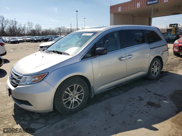 2012 Honda Odyssey EX-L with VIN 5FNRL5H62CB117931, listed as a Copart auction lot 48454915 with 155,600 mi miles and Salvage Title. Bid and sale history available at carsss.com. Image 1.