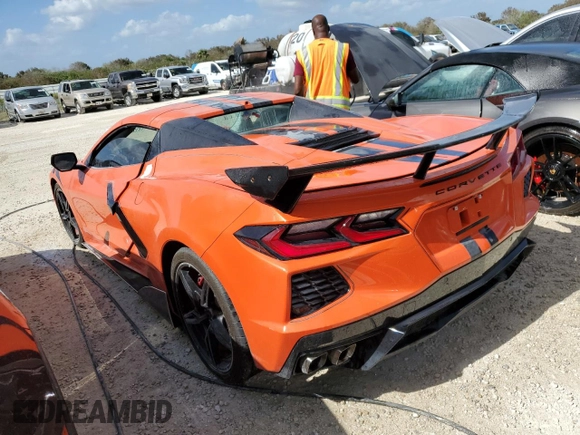 2020 Chevrolet Corvette 3LT with VIN 1G1Y83D40L5111321, listed as a Copart auction lot 77234354 with 0 mi miles and Salvage Title. Bid and sale history available at carsss.com. Image 2.