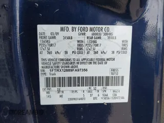 2009 Ford F-150 STX with VIN 1FTRX12889FA97356, listed as a IAAI auction lot 42121444 with 166,010 mi miles and . Bid and sale history available at DreamBid. Image 9.
