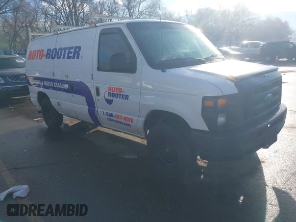 2014 Ford Econoline Cargo Commercial with VIN 1FTNE1EW0EDA07816, listed as a IAAI auction lot 41648077 with 183,501 mi miles and . Bid and sale history available at DreamBid. Image 1.