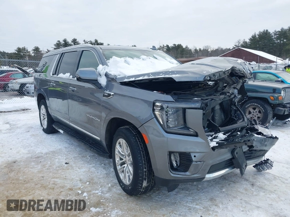 2021 GMC Yukon XL SLT with VIN 1GKS2GKD2MR430789, listed as a IAAI auction lot 41591389 with 22,004 mi miles. Bid and sale history available at carsss.com. Image 1.