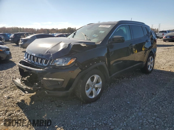 2019 Jeep Compass Latitude with VIN 3C4NJDBB0KT641860, listed as a Copart auction lot 83894084 with 87,230 mi miles and Salvage Title. Bid and sale history available at carsss.com. Image 1.