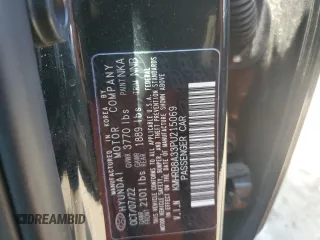 2023 Hyundai Venue SE with VIN KMHRB8A33PU215069, listed as a Copart auction lot 47788414 with 34,440 mi miles and Salvage Title. Bid and sale history available at DreamBid. Image 14.