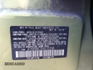 2014 Subaru Crosstrek Touring с VIN JF2GPBKC7EH270298, выставлен на аукционе Copart как лот 43306375 с пробегом 246 423 миль миль и Списание • Salvage title. История ставок и продаж доступна на DreamBid. Изображение 14.