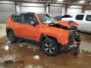 2021 Jeep Renegade Trailhawk with VIN ZACNJDC10MPM39680, listed as a Copart auction lot 44353225 with 48,367 mi miles and Non repairable. Bid and sale history available at DreamBid. Image 4.