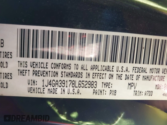 2008 Jeep Wrangler Unlimited X с VIN 1J4GA39178L652983, выставлен на аукционе IAAI как лот 40803698 с пробегом 114 012 миль миль и . История ставок и продаж доступна на DreamBid. Изображение 9.