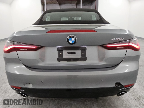 2025 BMW 4 Series 430i xDrive with VIN WBA53DB00SCS20075, listed as a Copart auction lot 50836885 with 22,549 mi miles and Clean Title. Bid and sale history available at DreamBid. Image 6.