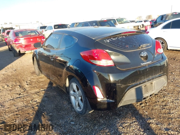 2013 Hyundai Veloster w/Gray Int with VIN KMHTC6AD8DU175342, listed as a IAAI auction lot 41423246 with 1 mi miles. Bid and sale history available at carsss.com. Image 3.