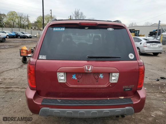 2004 Honda Pilot EX with VIN 2HKYF18584H556069, listed as a Copart auction lot 53141105 with 306,782 mi miles and Salvage Title. Bid and sale history available at carsss.com. Image 6.