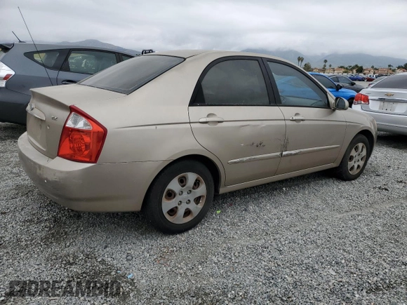 2005 Kia Spectra LX with VIN KNAFE122655108260, listed as a Copart auction lot 53750355 with 146,157 mi miles and Clean Title. Bid and sale history available at carsss.com. Image 3.