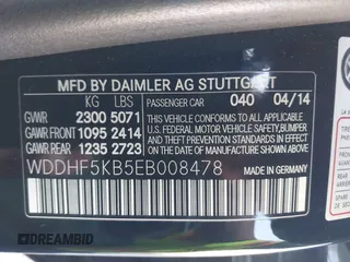 2014 Mercedes-Benz E 350 Sport with VIN WDDHF5KB5EB008478, listed as a IAAI auction lot 42149998 with 103,580 mi miles and . Bid and sale history available at DreamBid. Image 9.
