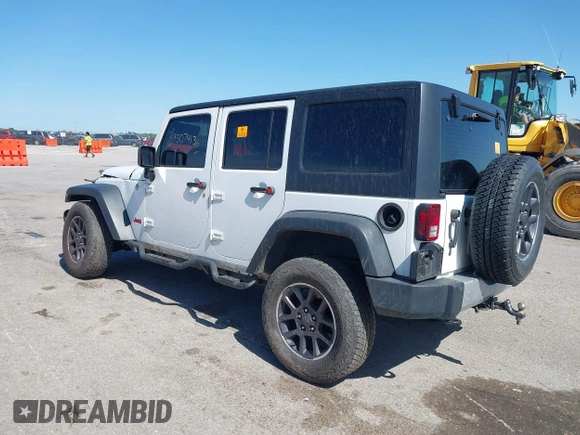 2013 Jeep Wrangler Unlimited Sport with VIN 1C4BJWDG4DL697208, listed as a IAAI auction lot 39507413 with 177,125 mi miles and . Bid and sale history available at DreamBid. Image 3.