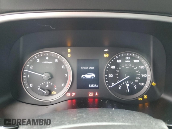 2019 Hyundai Tucson Sport with VIN KM8J33AL0KU875219, listed as a Copart auction lot 86816254 with 82,829 mi miles and Salvage Title. Bid and sale history available at carsss.com. Image 9.