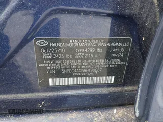 2011 Hyundai Sonata Limited with VIN 5NPEC4AC5BH190087, listed as a IAAI auction lot 42187962 with 226,578 mi miles and . Bid and sale history available at DreamBid. Image 9.