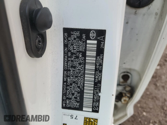 2008 Toyota Prius with VIN JTDKB20U783431379, listed as a Copart auction lot 50089265 with 223,822 mi miles and Salvage Title. Bid and sale history available at carsss.com. Image 14.